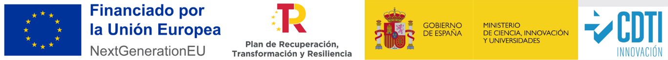 Financiada pola Unión Europea - NextGenerationEu - Plan de Recuperación Transformación y Resilencia - Mnisterio de Ciencia, Innovación y universidades -CDTI