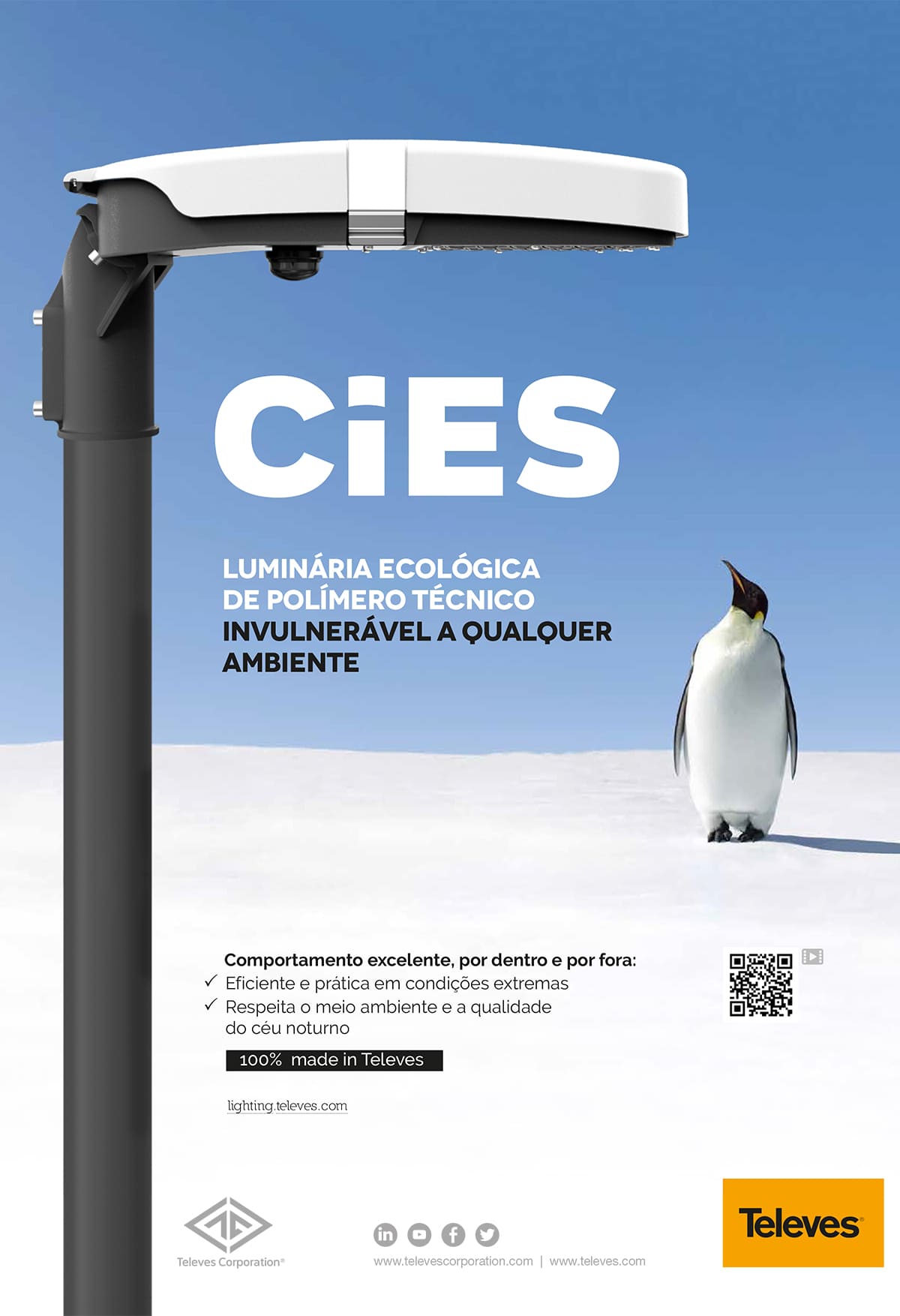 Cies. Luminária ecológica de polímero técnico 