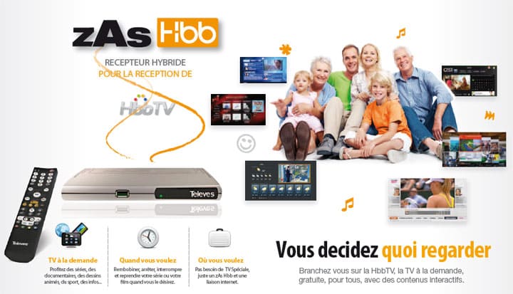 zAs Hbb - Tú decides que ver, apúntate a HBBTV. La TV a la            carta gratuita con contenido para todos e interactiva.