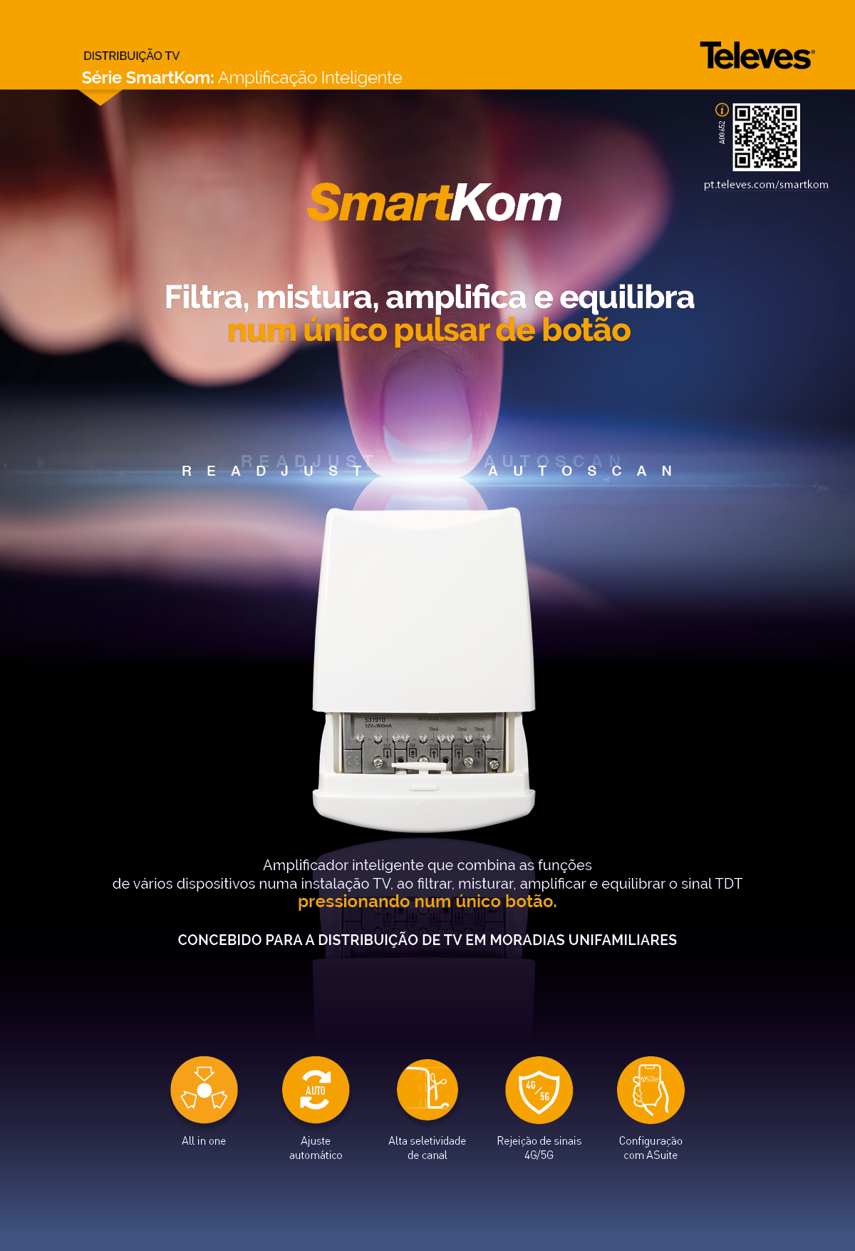 SmartKom - Filtra, mistura, amplifica e equilibra num único pulsar de botão