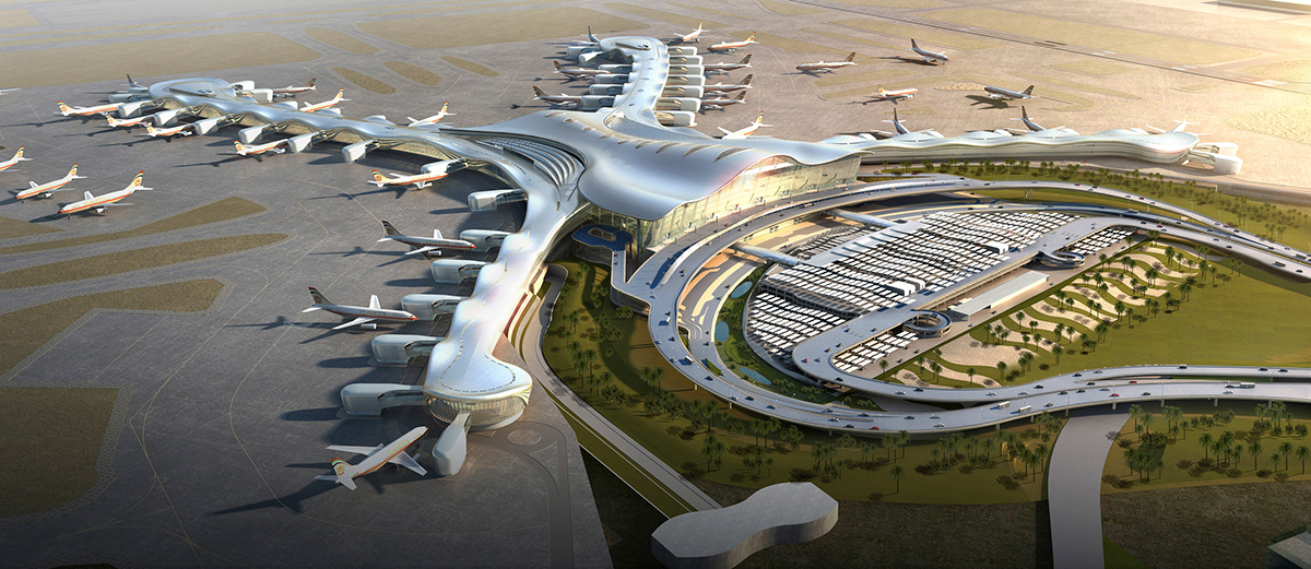 Neues Terminal am Flughafen von Abu Dhabi - (Vereinigte Arabische Emirate)