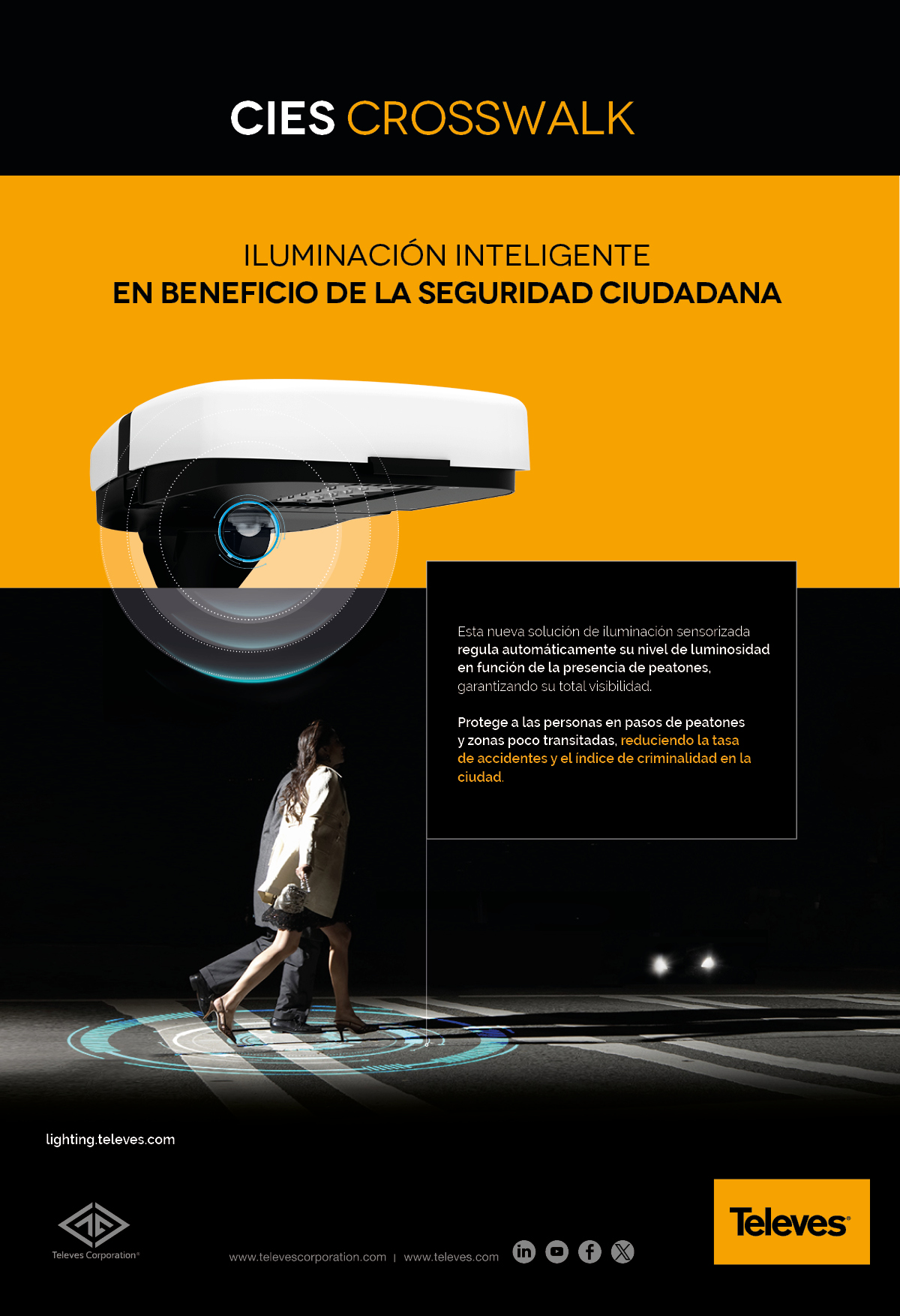 CIES Crosswalk. Iluminación inteligente  en beneficio de la seguridad ciudadana