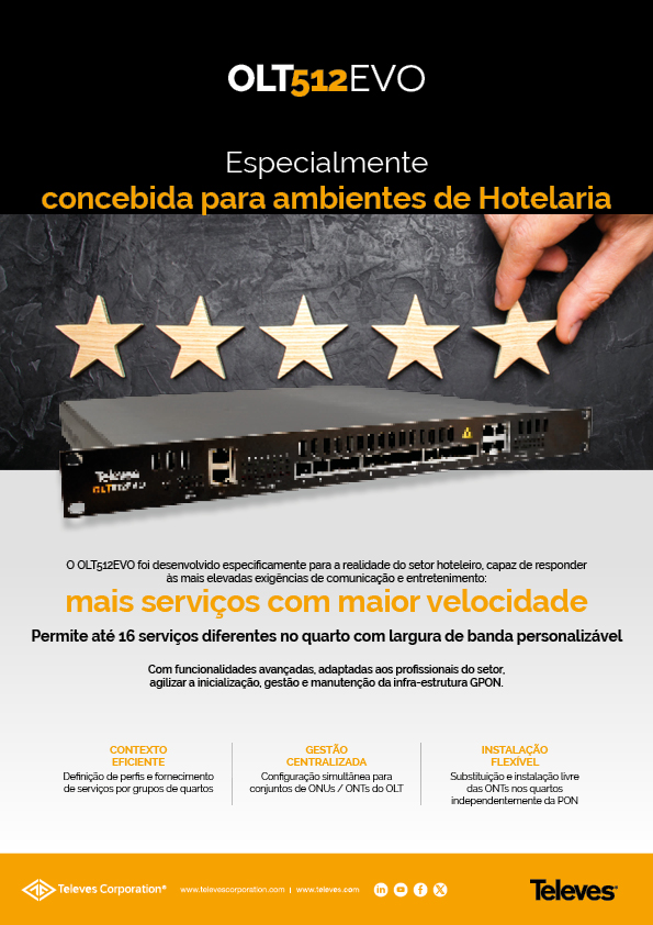 OLT512EVO - Especialmente concebida para ambientes de Hotelaria