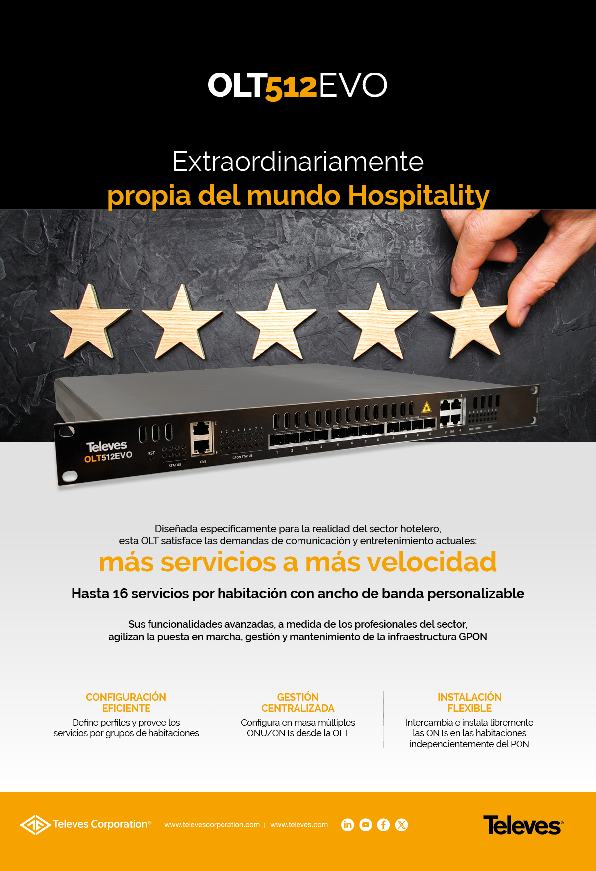 OLT512EVO - Extraordinariamente propia del mundo Hospitality