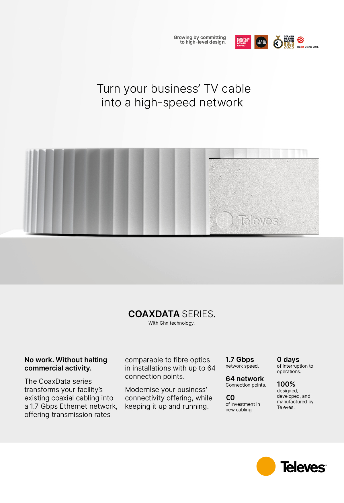 COAXDATA SERIES -Turn your business’ TV cable into a high-speed network