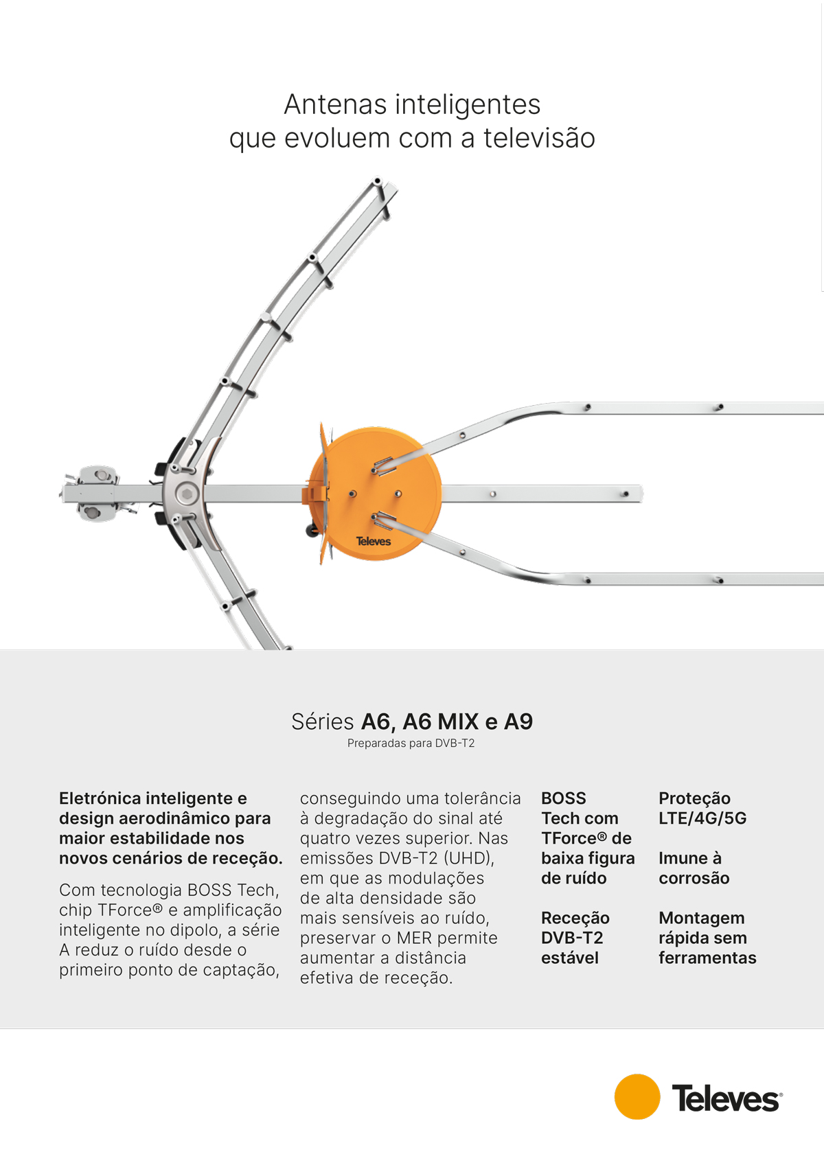 Séries A6, A6 MIX e A9 - Antenas inteligentes que evoluem com a televisão