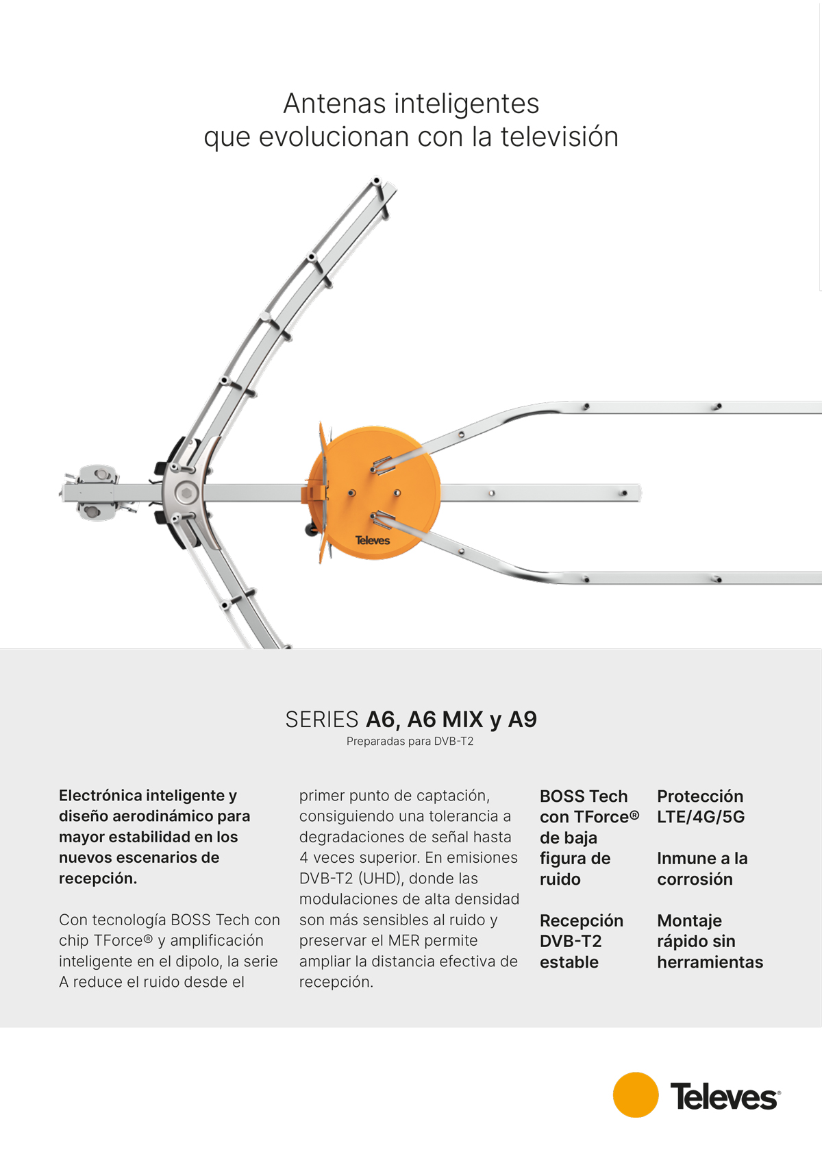 Series A6, A6 MIX y A9 - Antenas inteligentes  que evolucionan con la televisión